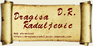 Dragiša Raduljević vizit kartica